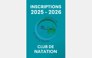 NOUVEAUX ADHERENTS Inscriptions Saison 25 - 26 